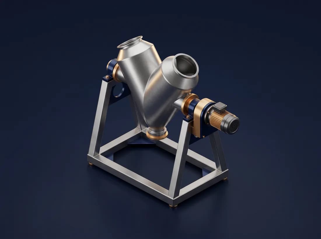 Blending & Manufacturing — isometric illustration
