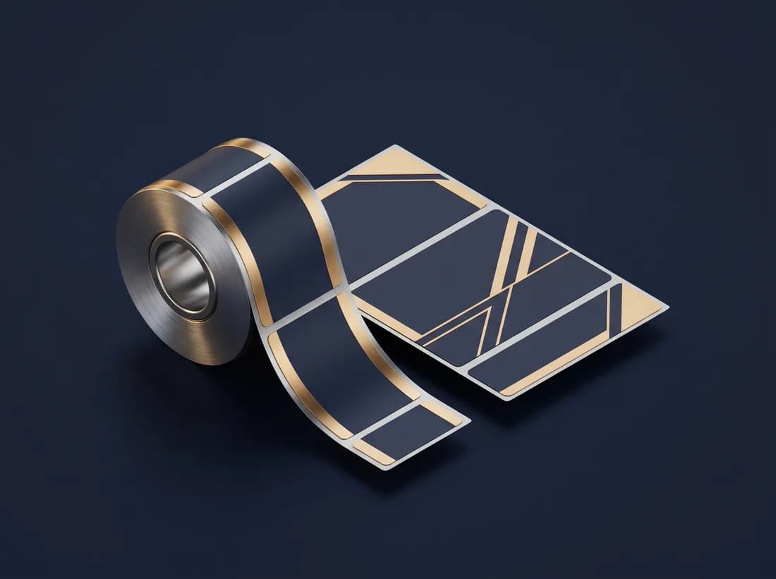 Label Dieline & Pre-Press — isometric illustration